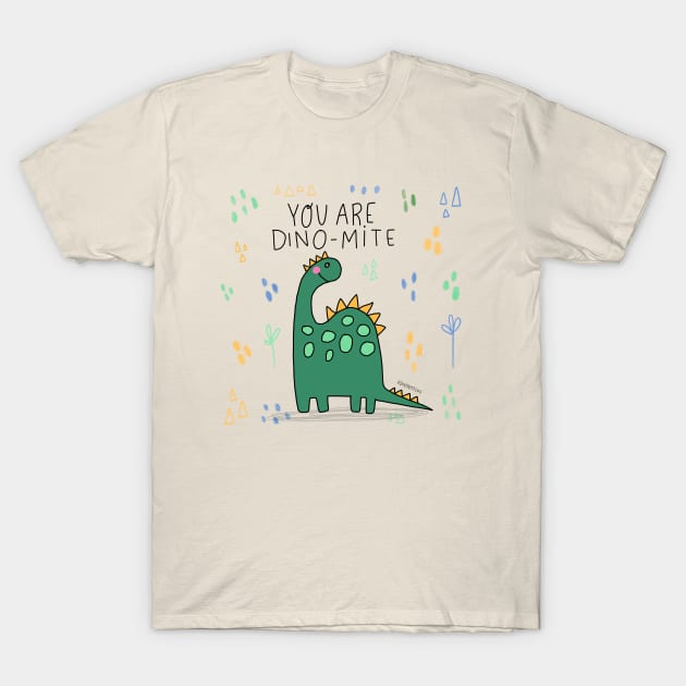 Dino MITE! T-Shirt by RainyDayDiaries